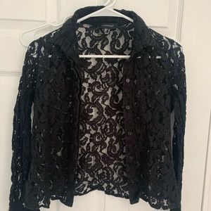 Lace button up